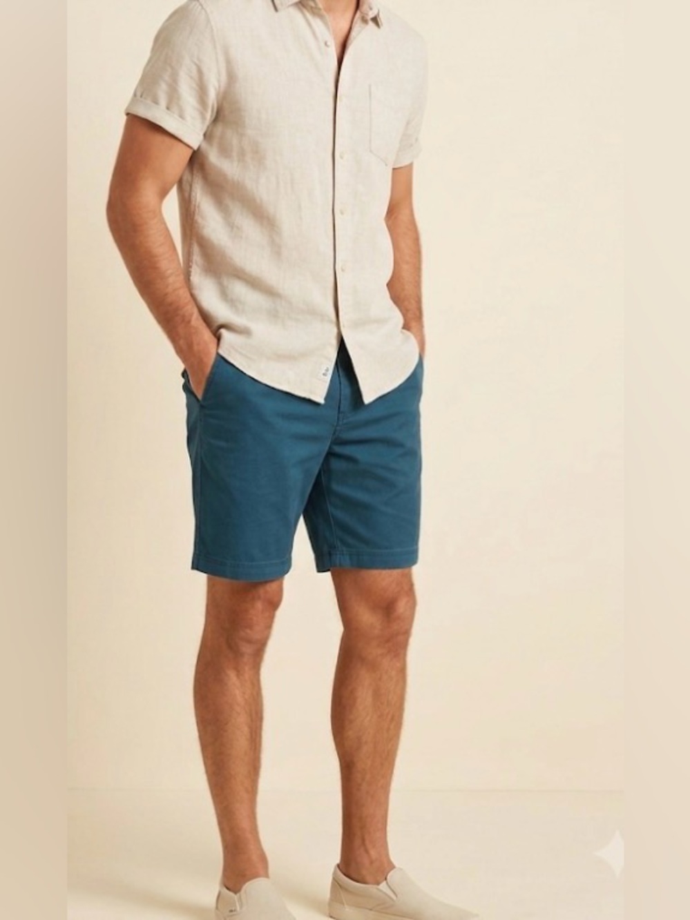 Plugg Flex men’s shorts size 36 with an inseam of 9” mid tone blue